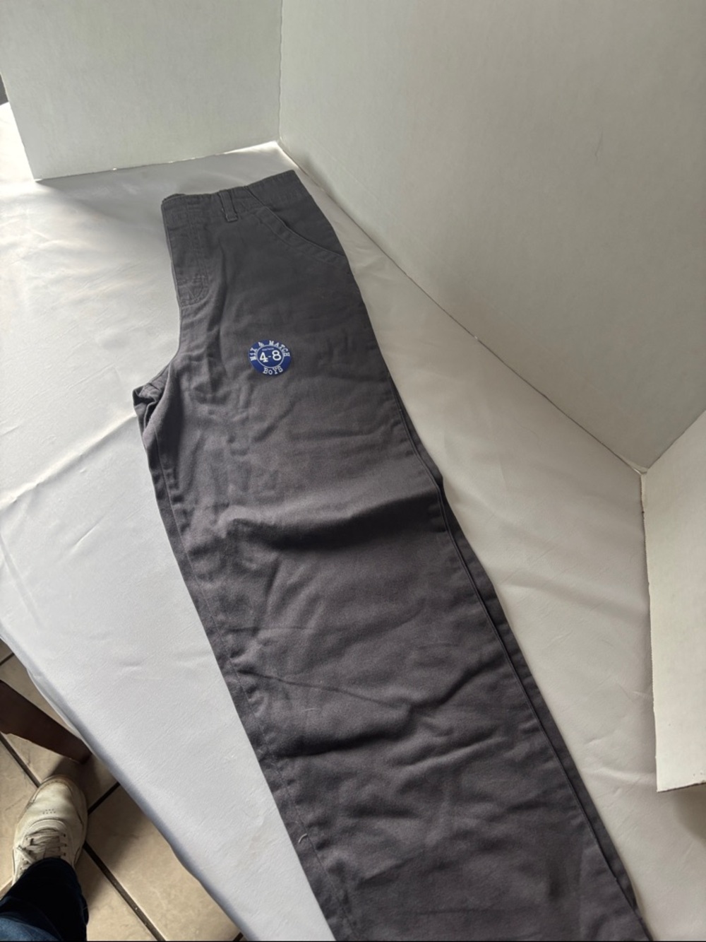 Garanimals Charcoal Gray Kids Casual Pants with Blue Logo Patch